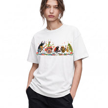 SF_COLOR=white; SF_ITEM=adult-t-shirt; SF_ROLE=gallery; Good Vibes Only Bug Band Insects Music T-Shirt Retro Playing Instrut Tee - White Adult T-Shirt product image