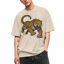 SF_COLOR=sand; SF_ITEM=adult-t-shirt; SF_ROLE=main; Jaguar Pouncing Attack T-Shirt Fierce Jungle Cat Wildlife Tee - Sand Adult T-Shirt product image
