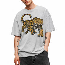 SF_COLOR=sport-grey; SF_ITEM=adult-t-shirt; SF_ROLE=main; Jaguar Pouncing Attack T-Shirt Fierce Jungle Cat Wildlife Tee - Sport Grey Adult T-Shirt product image