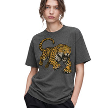 SF_COLOR=dark-heather; SF_ITEM=adult-t-shirt; SF_ROLE=gallery; Jaguar Pouncing Attack T-Shirt Fierce Jungle Cat Wildlife Tee - Dark Heather Adult T-Shirt product image