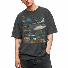 SF_COLOR=dark-heather; SF_ITEM=adult-t-shirt; SF_ROLE=main; Ocean Life Whale Shark Stingray Marine Fish T-Shirt Underwater Sea Creature Tee - Dark Heather Adult T-Shirt product image