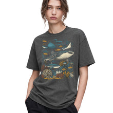 SF_COLOR=dark-heather; SF_ITEM=adult-t-shirt; SF_ROLE=gallery; Ocean Life Whale Shark Stingray Marine Fish T-Shirt Underwater Sea Creature Tee - Dark Heather Adult T-Shirt product image