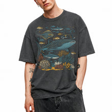 SF_COLOR=dark-heather; SF_ITEM=adult-t-shirt; SF_ROLE=main; Ocean Sea Life Whale Shark Coral Reef Fish T-Shirt Marine Biology Diver Tee - Dark Heather Adult T-Shirt product image