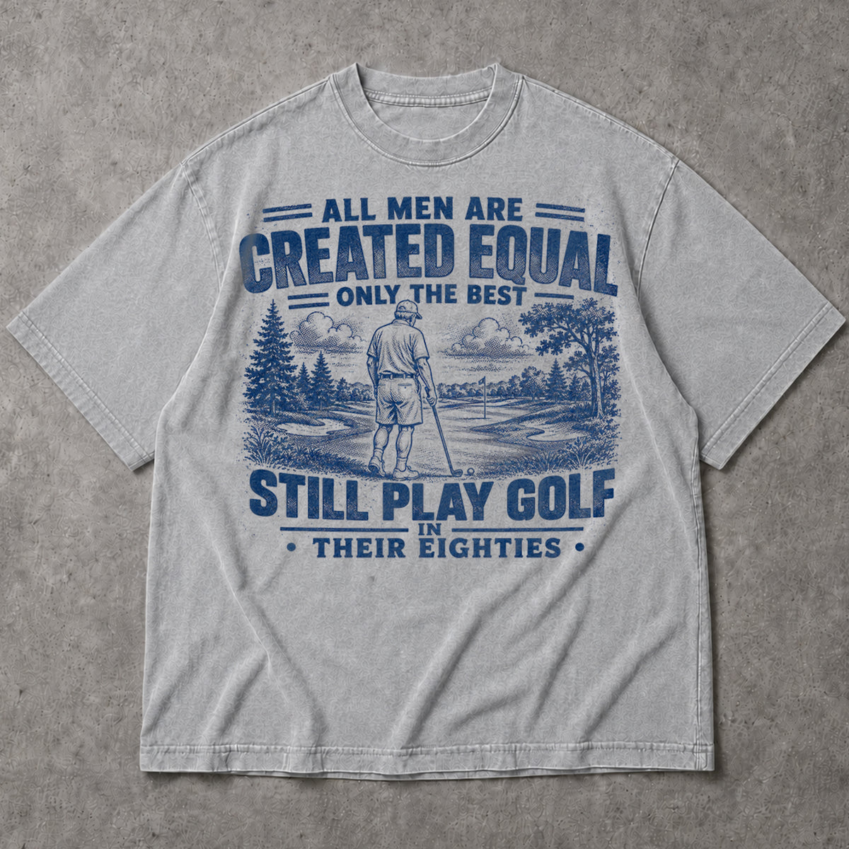 SF_COLOR=sport-grey; SF_ITEM=adult-t-shirt; SF_ROLE=main; Play Golf In Eighties T-Shirt Funny Golfer Sports Humor Vintage Retiree Apparel - Sport Grey Adult T-Shirt product image