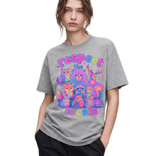 SF_COLOR=sport-grey; SF_ITEM=adult-t-shirt; SF_ROLE=gallery; Respect The Locals Glitter Forest Animal T-Shirt Retro Hiking Outdoors Tee - Sport Grey Adult T-Shirt product image
