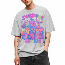 SF_COLOR=sport-grey; SF_ITEM=adult-t-shirt; SF_ROLE=main; Respect The Locals Glitter Forest Animal T-Shirt Retro Hiking Outdoors Tee - Sport Grey Adult T-Shirt product image