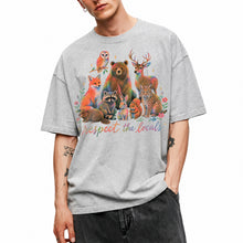 SF_COLOR=sport-grey; SF_ITEM=adult-t-shirt; SF_ROLE=main; Respect The Locals Forest Animals Nature T-Shirt Funny Hiking Outdoors Tee - Sport Grey Adult T-Shirt product image