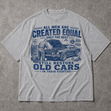 SF_COLOR=sport-grey; SF_ITEM=adult-t-shirt; SF_ROLE=main; Restore Old Cars In Eighties T-Shirt Funny Auto Mechanic Classic Vehicle Apparel - Sport Grey Adult T-Shirt product image
