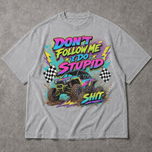 SF_COLOR=sport-grey; SF_ITEM=adult-t-shirt; SF_ROLE=main; Retro Dont Follow Me I Do Stupid Shit T-Shirt UTV Buggy Off Road Racing Apparel - Sport Grey Adult T-Shirt product image