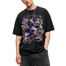 SF_COLOR=black; SF_ITEM=adult-t-shirt; SF_ROLE=main; Skater Cat Grunge Streetwear Urban Graphic T-Shirt Skateboard Animal Gift Tee - Black Adult T-Shirt product image
