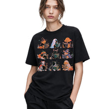 SF_COLOR=black; SF_ITEM=adult-t-shirt; SF_ROLE=gallery; Spooky Dogs Reading Books T-Shirt Halloween Puppy Costumes Bookworm Fall Apparel - Black Adult T-Shirt product image