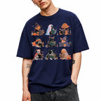 SF_COLOR=navy; SF_ITEM=adult-t-shirt; SF_ROLE=gallery; Spooky Dogs Reading Books T-Shirt Halloween Puppy Costumes Bookworm Fall Apparel - Navy Adult T-Shirt product image