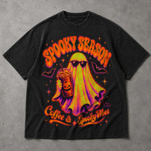 SF_COLOR=black; SF_ITEM=adult-t-shirt; SF_ROLE=main; Spooky Season Coffee And Spooky Vibes T-Shirt Ghost Iced Coffee Halloween Tee - Black Adult T-Shirt product image