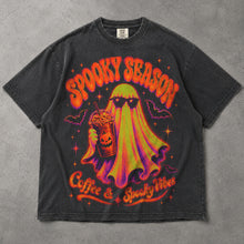SF_COLOR=graphite; SF_ITEM=adult-t-shirt; SF_ROLE=main; Spooky Season Coffee And Spooky Vibes T-Shirt Ghost Iced Coffee Halloween Tee - Graphite Adult T-Shirt product image