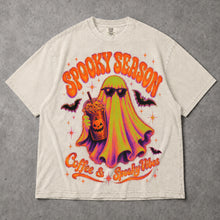SF_COLOR=ivory; SF_ITEM=adult-t-shirt; SF_ROLE=gallery; Spooky Season Coffee And Spooky Vibes T-Shirt Ghost Iced Coffee Halloween Tee - Ivory Adult T-Shirt product image