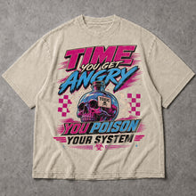 SF_COLOR=sand; SF_ITEM=adult-t-shirt; SF_ROLE=main; Time You Get Angry You Poison Your System T-Shirt Skull Toxic Poison Tee - Sand Adult T-Shirt product image