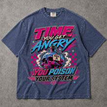 SF_COLOR=sport-grey|denim; SF_ITEM=adult-t-shirt; SF_ROLE=main; Time You Get Angry You Poison Your System T-Shirt Skull Toxic Poison Tee - Sport Grey, Denim Adult T-Shirt product image