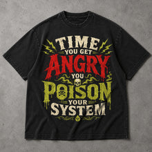 SF_COLOR=black; SF_ITEM=adult-t-shirt; SF_ROLE=main; Time You Get Angry You Poison Your System T-Shirt Skull Poison Bottle Tee - Black Adult T-Shirt product image