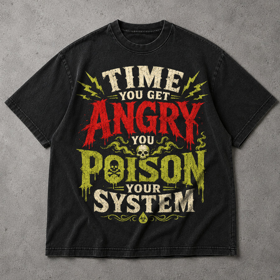 Skull Poison Bottle T-Shirt – Anger Poisons Your System