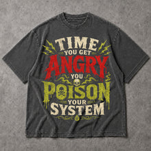 SF_COLOR=dark-heather; SF_ITEM=adult-t-shirt; SF_ROLE=main; Time You Get Angry You Poison Your System T-Shirt Skull Poison Bottle Tee - Dark Heather Adult T-Shirt product image