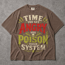 SF_COLOR=sport-grey|espresso; SF_ITEM=adult-t-shirt; SF_ROLE=main; Time You Get Angry You Poison Your System T-Shirt Skull Poison Bottle Tee - Sport Grey, Espresso Adult T-Shirt product image