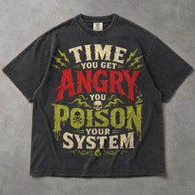 SF_COLOR=graphite; SF_ITEM=adult-t-shirt; SF_ROLE=main; Time You Get Angry You Poison Your System T-Shirt Skull Poison Bottle Tee - Graphite Adult T-Shirt product image