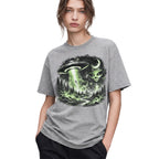 SF_COLOR=sport-grey; SF_ITEM=adult-t-shirt; SF_ROLE=gallery; UFO Alien Abduction T-Shirt Forest Tractor Beam Sci Fi Retro Space Horror - Sport Grey Adult T-Shirt product image