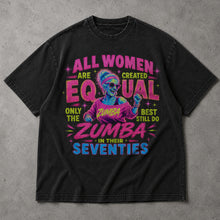 SF_COLOR=black; SF_ITEM=adult-t-shirt; SF_ROLE=main; Vintage Zumba In Seventies T-Shirt Funny Aerobics Workout Dance Apparel - Black Adult T-Shirt product image