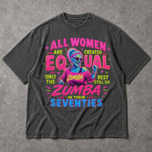 SF_COLOR=dark-heather; SF_ITEM=adult-t-shirt; SF_ROLE=main; Vintage Zumba In Seventies T-Shirt Funny Aerobics Workout Dance Apparel - Dark Heather Adult T-Shirt product image