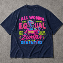 SF_COLOR=navy; SF_ITEM=adult-t-shirt; SF_ROLE=main; Vintage Zumba In Seventies T-Shirt Funny Aerobics Workout Dance Apparel - Navy Adult T-Shirt product image