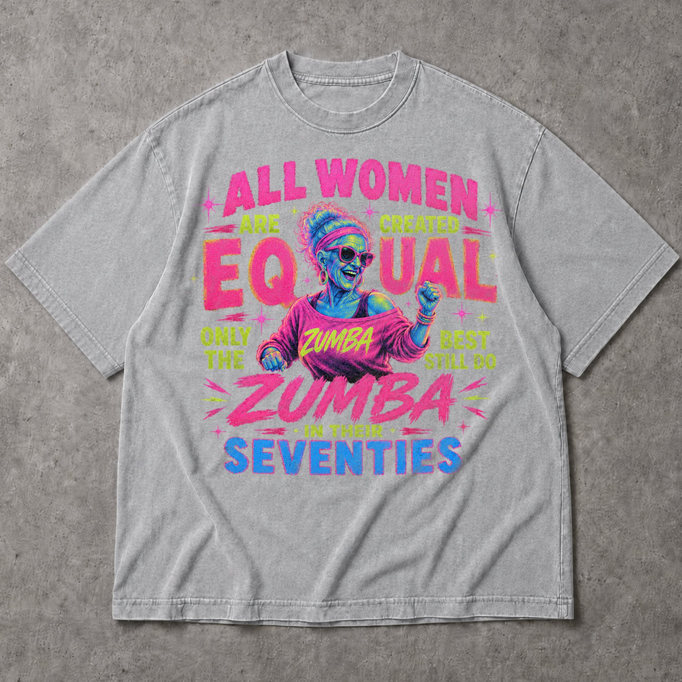 SF_COLOR=sport-grey; SF_ITEM=adult-t-shirt; SF_ROLE=main; Vintage Zumba In Seventies T-Shirt Funny Aerobics Workout Dance Apparel - Sport Grey Adult T-Shirt product image