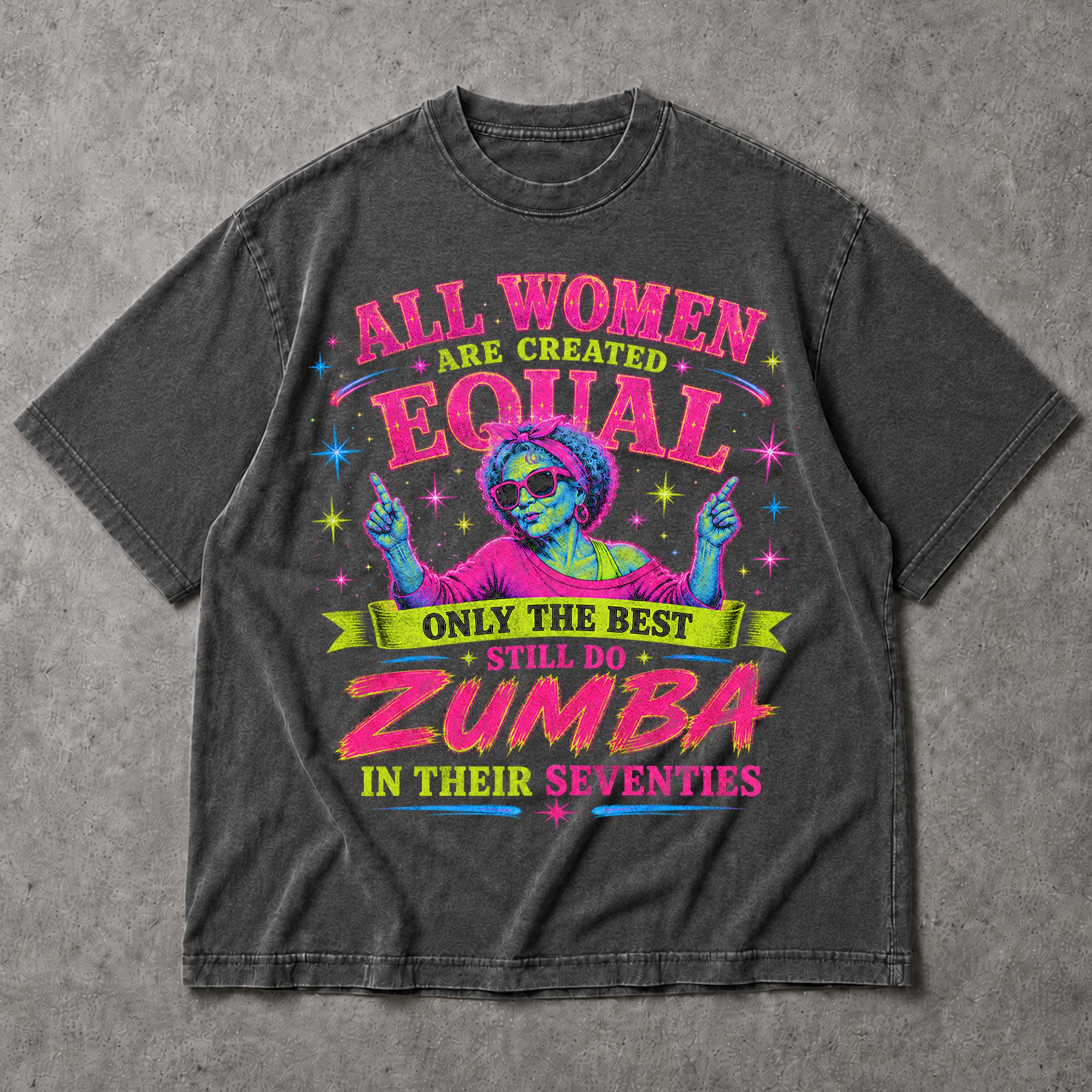 SF_COLOR=dark-heather; SF_ITEM=adult-t-shirt; SF_ROLE=main; Zumba In Seventies T-Shirt Funny Retro Dance Workout Fitness Hobby Apparel - Dark Heather Adult T-Shirt product image